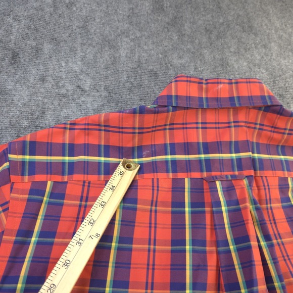 Orvis Shirt XL Short Sleeve Button Down Multicolor Plaid Cotton - Picture 8 of 12